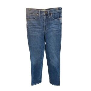 Madewell Jeans Womens 26 Blue Stovepipe High Rise Stretch Denim Fair Trade